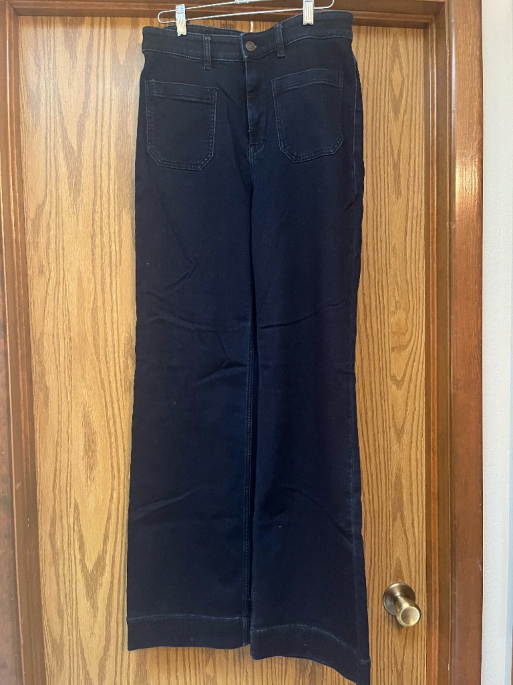 NWT Faherty Stretch Terry Patch Pocket Jeans Size 30 - high waist, wide leg